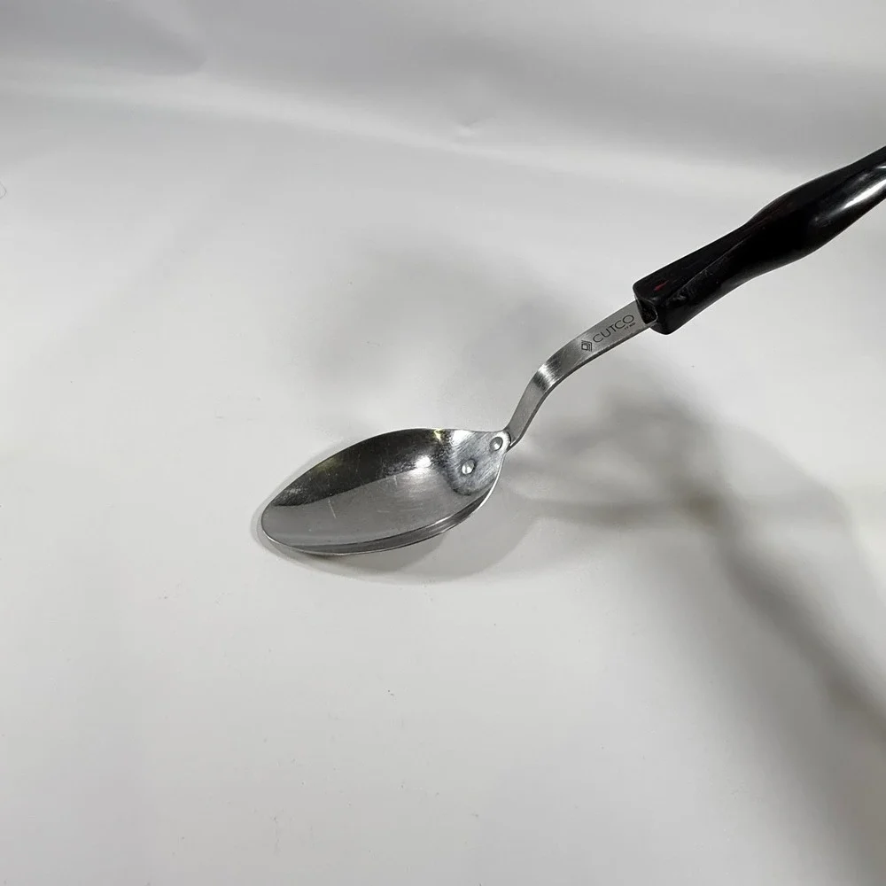 Cutco 17 KD Serving Spoon Brown Swirl Handle Stainless Steel Basting Utensil USA